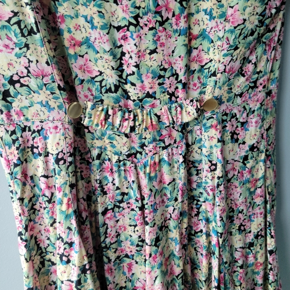 Nostalgia Vintage Floral Ruffle Dress Size Medium - Picture 5 of 11